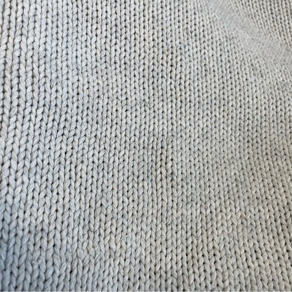 Vintage V-Neck Sweater with Navy Stripes & Compass Arm Patches - Picture 8 of 9